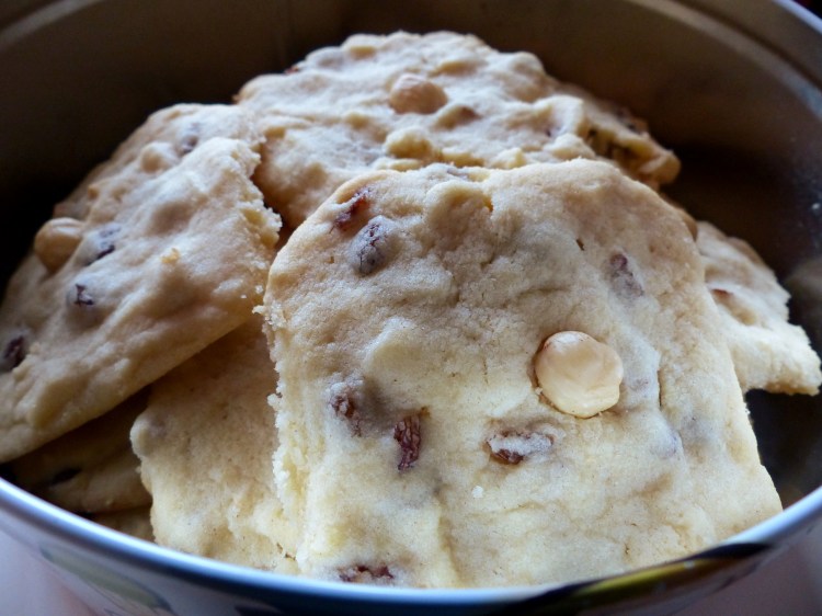 raisinhazelnutcookiesintin