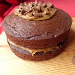 Chocolate Caramel Cake with Sea Salt