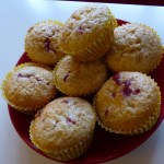 Simple Cherry Jam Muffins